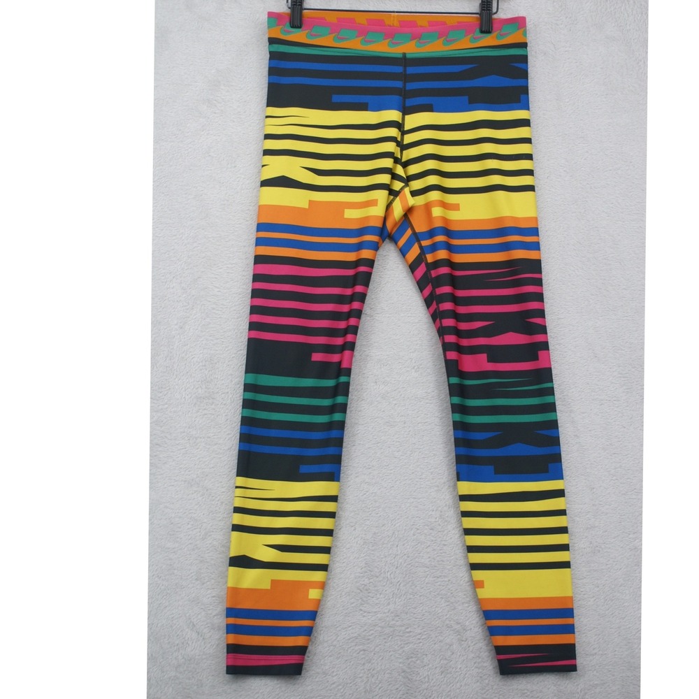 Nike Pro NSW Printed Leggings Womens M Multicolor Rainbow CJ9976-674 Indy Tights